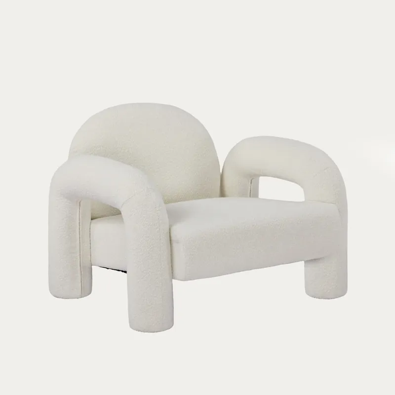 Křeslo SEDIA TEDDY BOUCLÉ krémové 778131 Super Cena