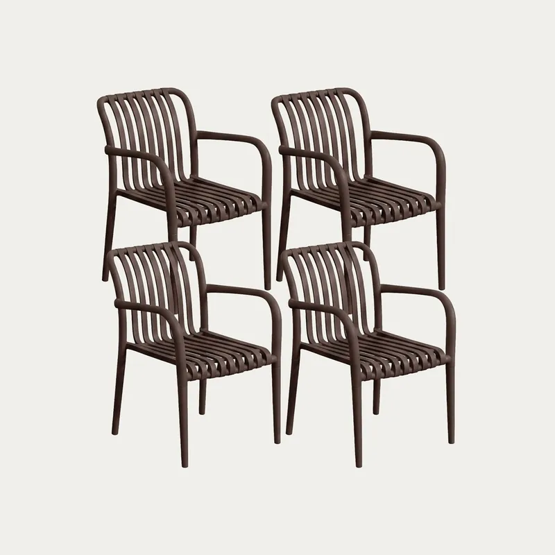 Set čtyř zahradních židlí VALORO tmavě hnědý 005861 (4 ks) Poslední Šance