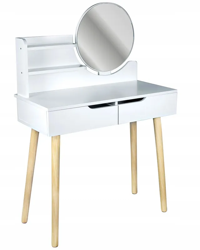 Kup Teď Toaletní stolek SCANDI 2 se zrcadlem bílý / naturální
