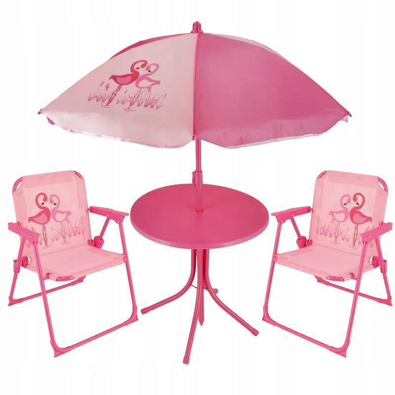 Výhodná Nabídka Dětský set zahradního nábytku FLAMINGO růžový