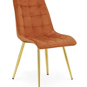 Jídelní židle SPLIT sametová měděná / zlaté nohy Must-Have