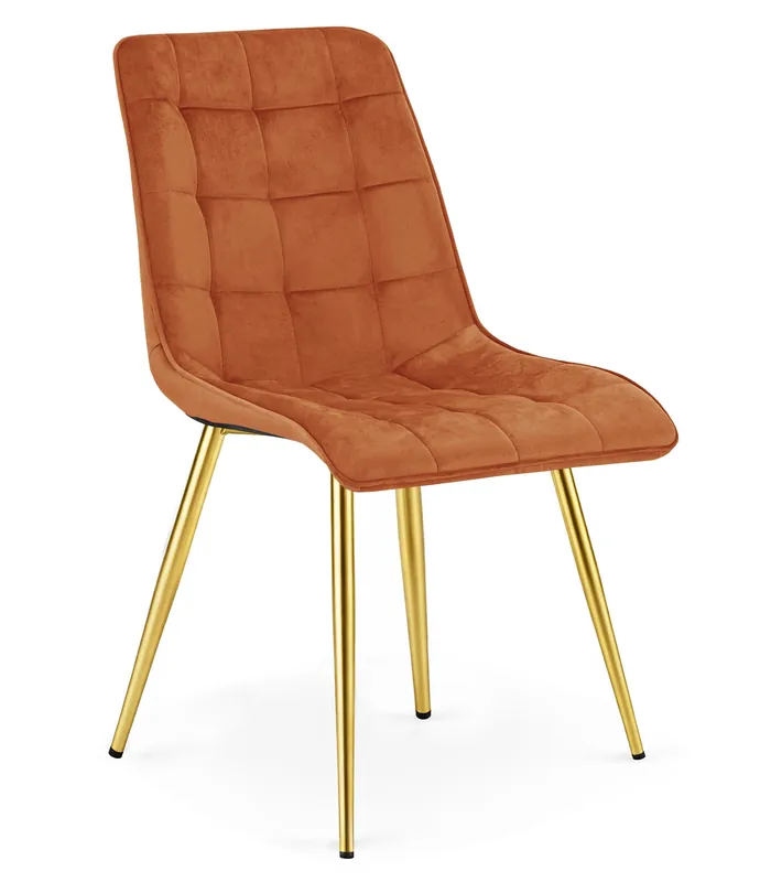 Jídelní židle SPLIT sametová měděná / zlaté nohy Must-Have