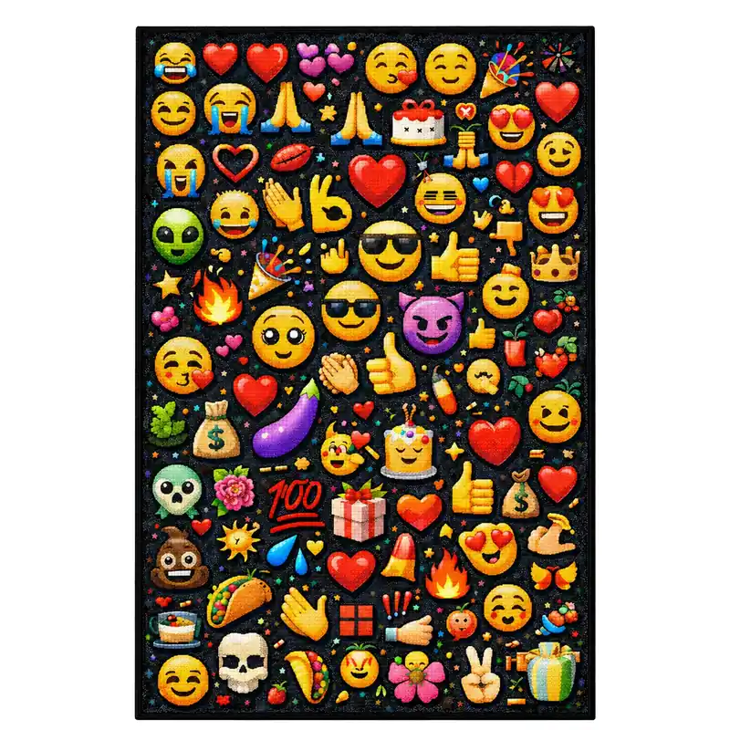 Must-Have Protiskluzový herní koberec Emoji 3D