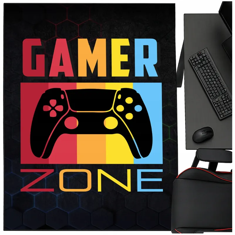 Značkový Protiskluzový herní koberec Gamer Zone