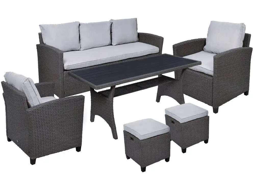 Set zahradního nábytku MILANO černý Oblíbený