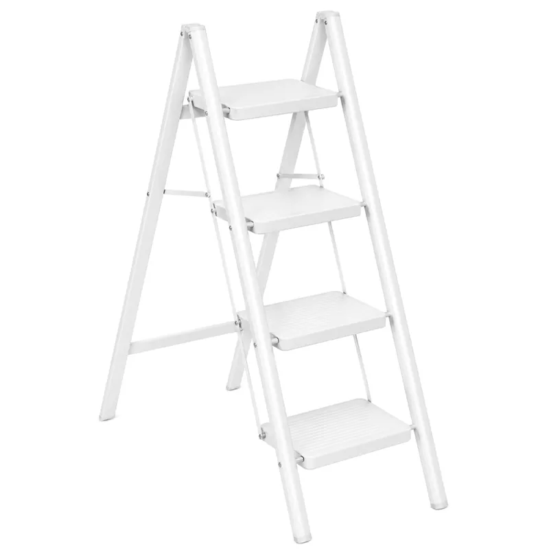 Skládací schůdky EASYSTEP 4-stupňové bílé Must-Have