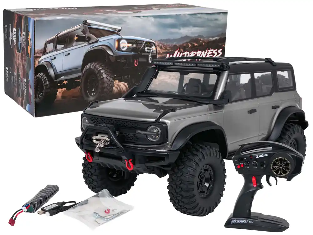 Vysoce Kvalitní Terénní auto R/C WILDERNESS 1 10 k ovládání šedé