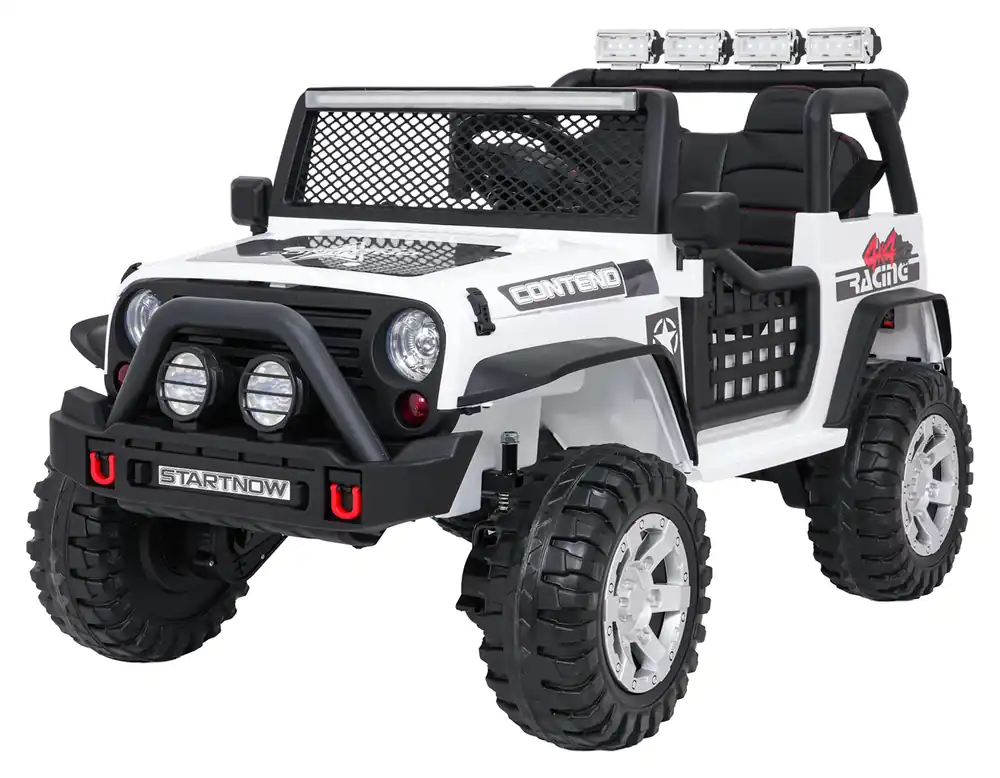 Elektrické autíčko Jeep BEAST 4x4 bílé Nízká Cena