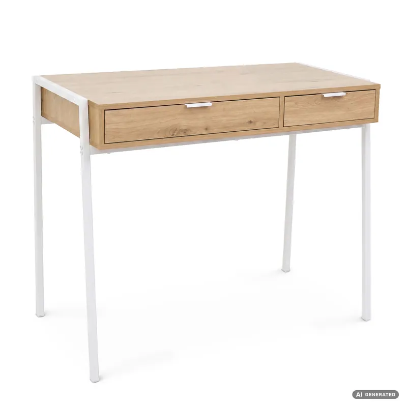 Akce Kancelářský stůl ZENTIA dub artisan / bílé nohy