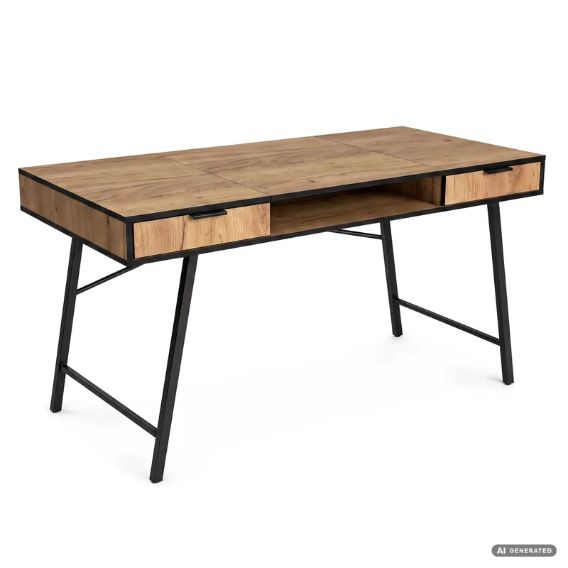 Cenová Bomba Kancelářský stůl ARDEN dub craft / černé nohy