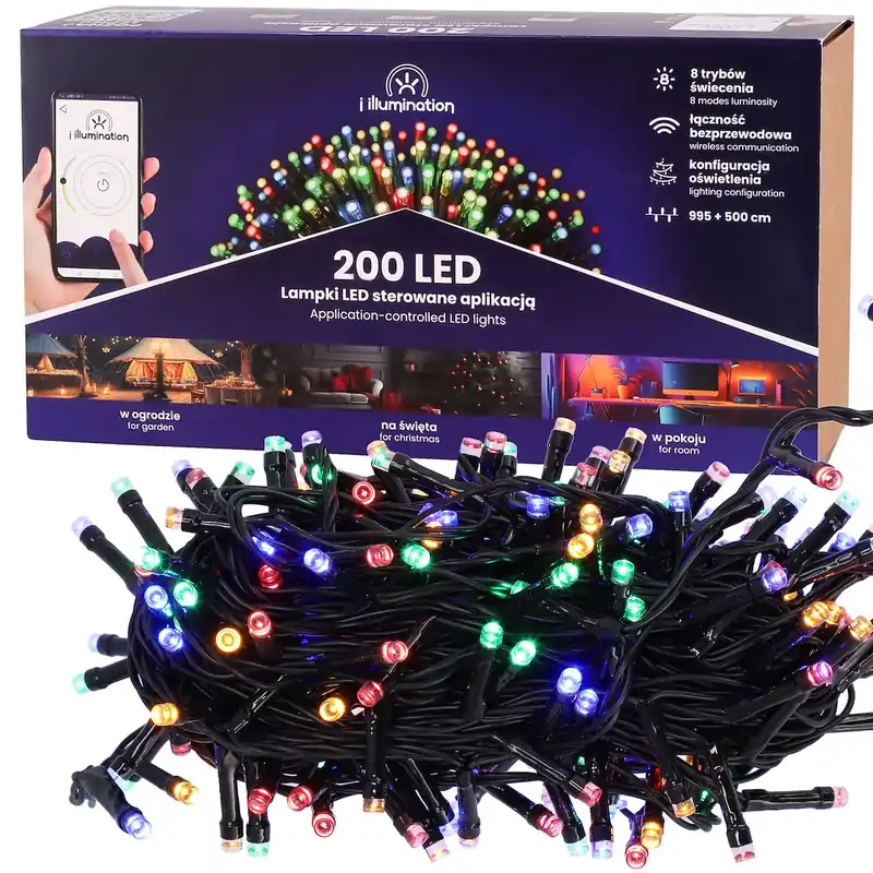 Venkovní LED světélka SMART 200 LED vícebarevné Dokud Zásoby Vydrží