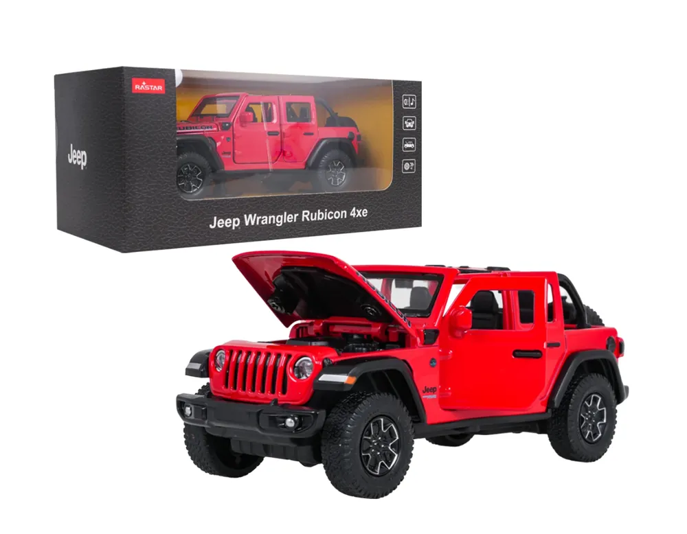 Bezpečná Platba Model auta Jeep Wrangler Rubicon 1 32 RASTAR červené