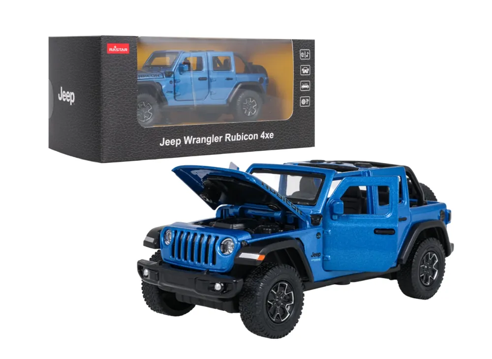 Model auta Jeep Wrangler Rubicon 1 32 RASTAR modré Expresní Doručení