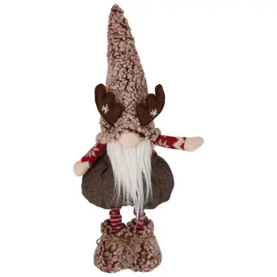 Vánoční dekorace elf béžová 55 cm Levný