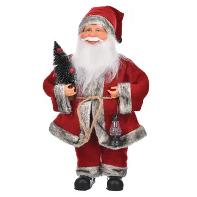 Vánoční dekorace Santa Claus bílá / červená 40 cm Super Cena