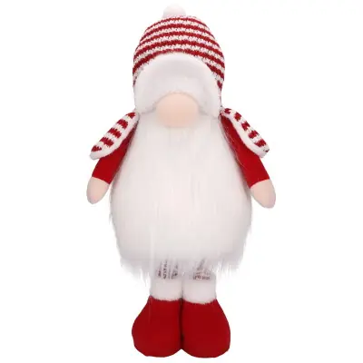 Vánoční dekorace skřítek červená / bílá 87 cm Nízká Cena