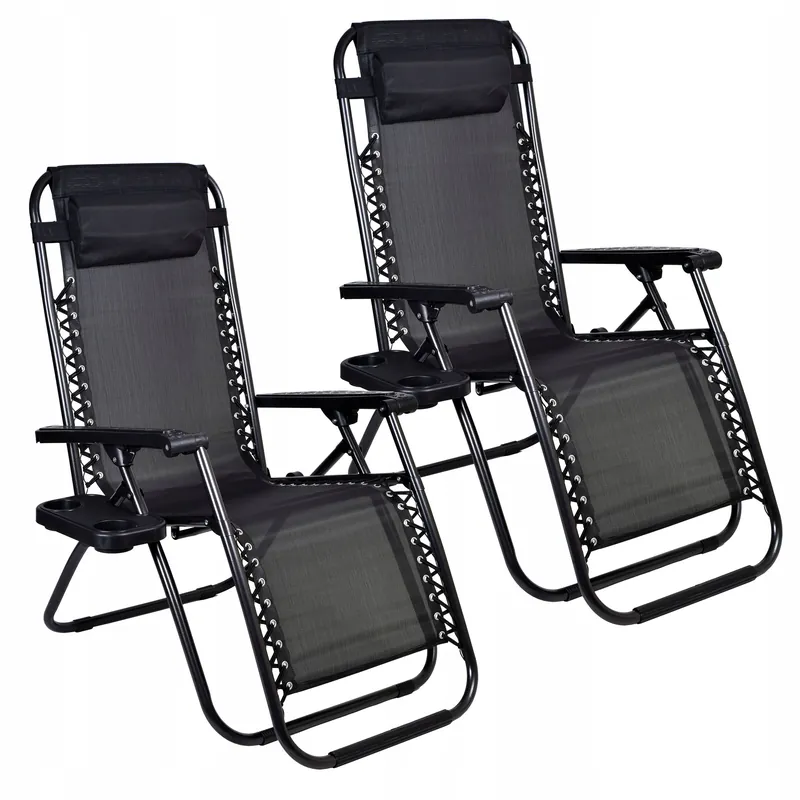 Finální Výprodej Set zahradních lehátek ORION Zero Gravity černý