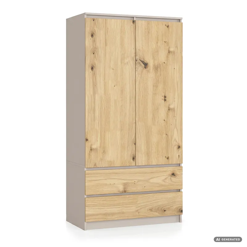 Speciální Cena Šatní skříň S90 kašmír / dub artisan