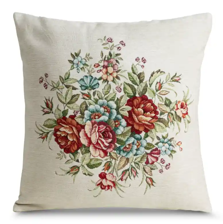 Povlak na polštář GOB 1233 naturální / červený Pouze Dnes