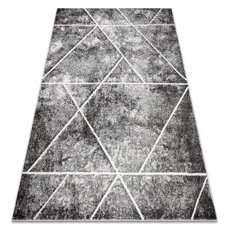 Koberec MATEO 8031/644 geometrický, trojúhelníky - strukturální šedý Horká Nabídka
