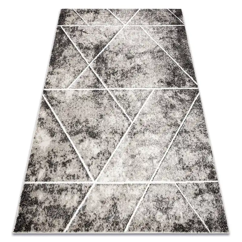 Koberec MATEO 8031/944 geometrický, trojúhelníky - strukturální šedý / béžový Speciální Cena