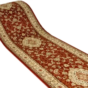 Běhoun Super Rose 2095A ornament / květiny, červený / krémový Zlevněný