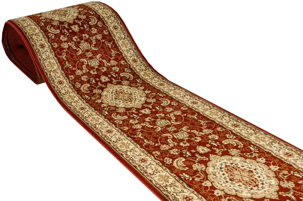 Běhoun Super Rose 2095A ornament / květiny, červený / krémový Zlevněný