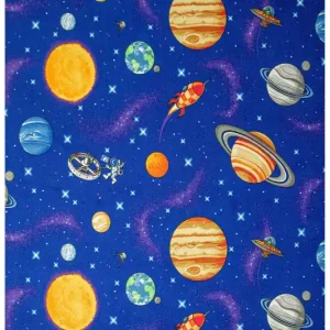 Přímo Od Výrobce Dětský koberec Galaxy planety, rakety
