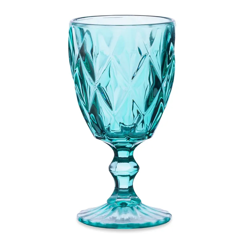 Sada čtyř sklenic LUNNA na víno, tyrkysové 937501 310 ml Speciální Cena