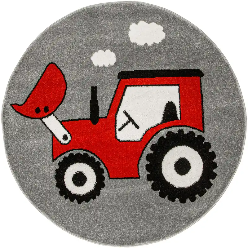 Akční Cena Koberec Lima G753A traktor, červený / šedý kruh
