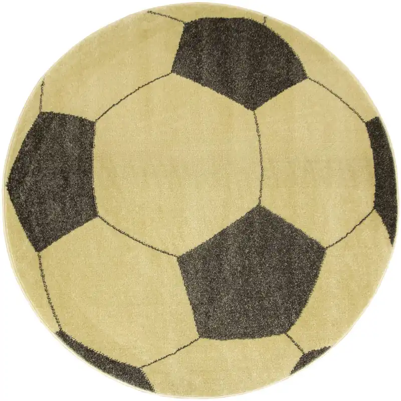 Koberec Lima G758A Football, žlutý / grafitový kruh Pouze Dnes