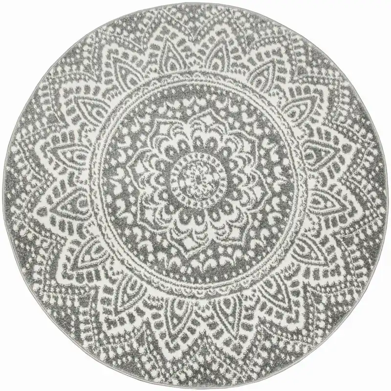 Koberec Lima G757A mandala, krémový / šedý kruh Akční Nabídka