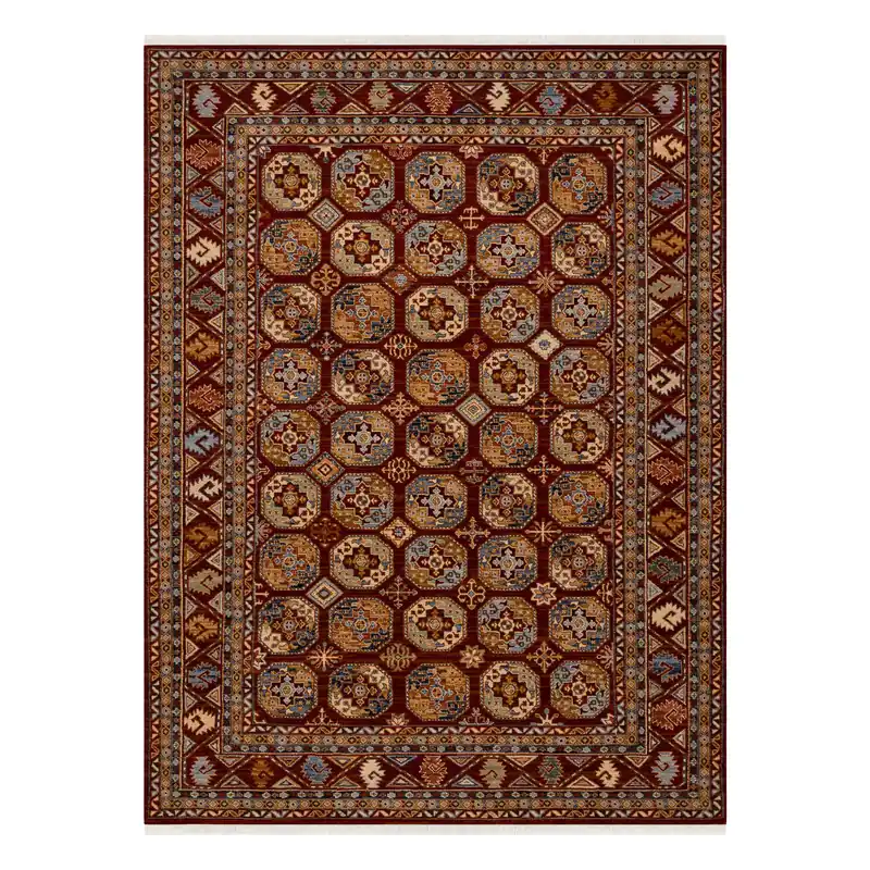 Rychlé Dodání Koberec KESHAN Ornament, třásně 7874/53588 bordó