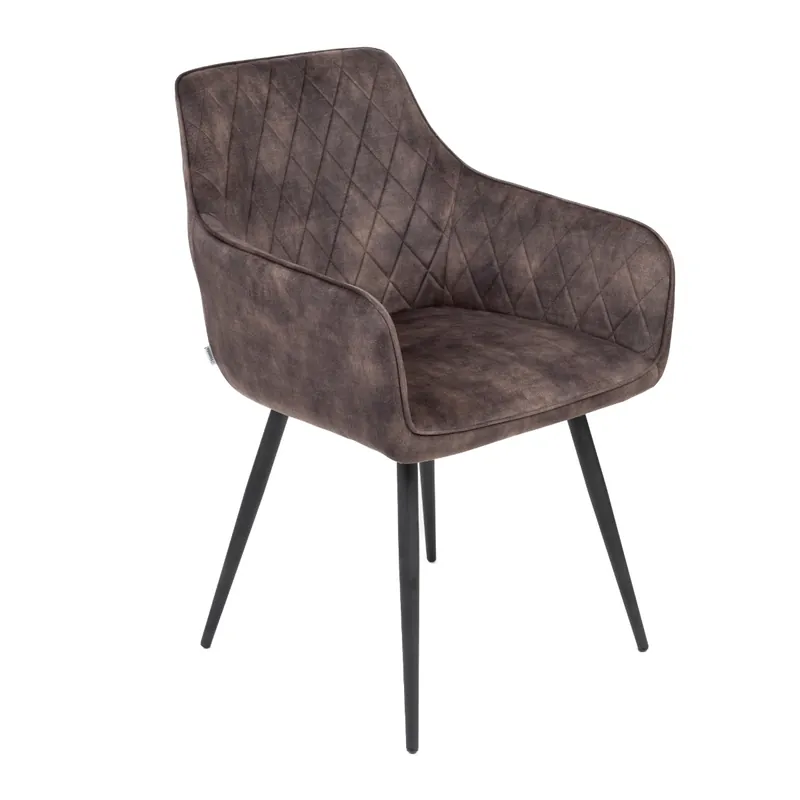 Omezená Nabídka Jídelní židle SATORI sametová hnědá 894485