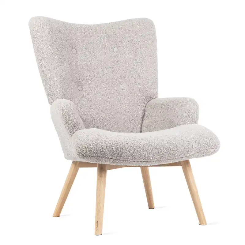 Křeslo MOSS TEDDY BOUCLE světle šedé 828558 Akce