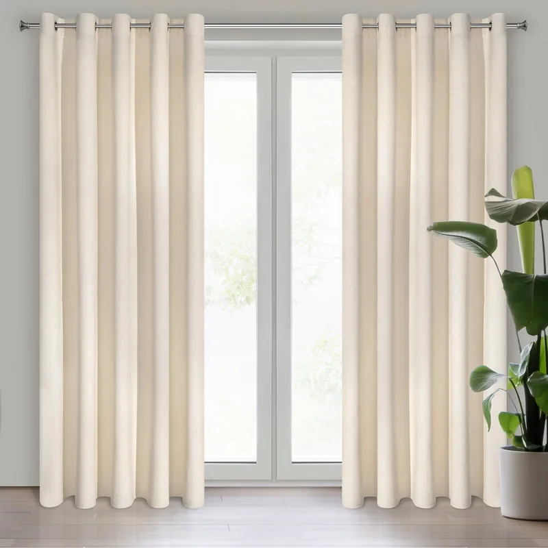 Must-Have Hotový závěs VILLA světle béžový - na průchodkách