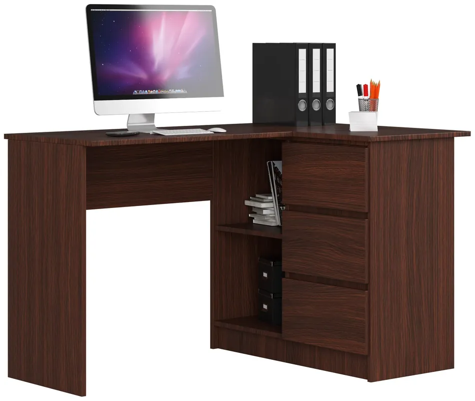 Rohový kancelářský stůl B16 CLP pravý, wenge Originální