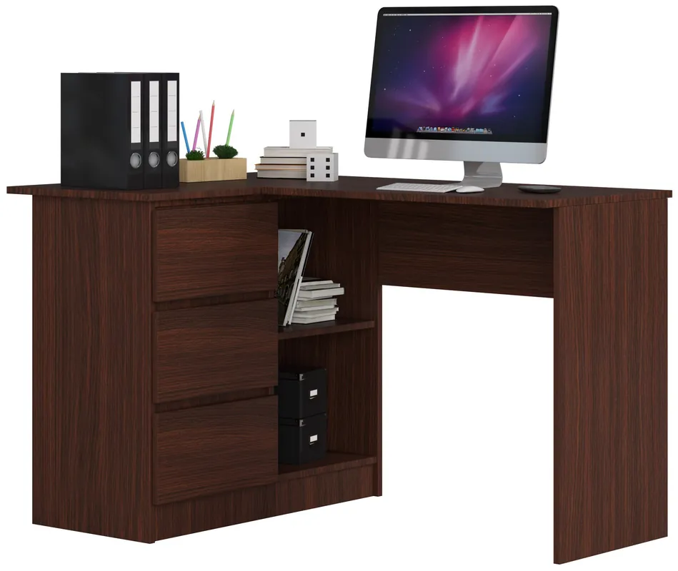 Oblíbený Rohový kancelářský stůl B16 CLP levý, wenge