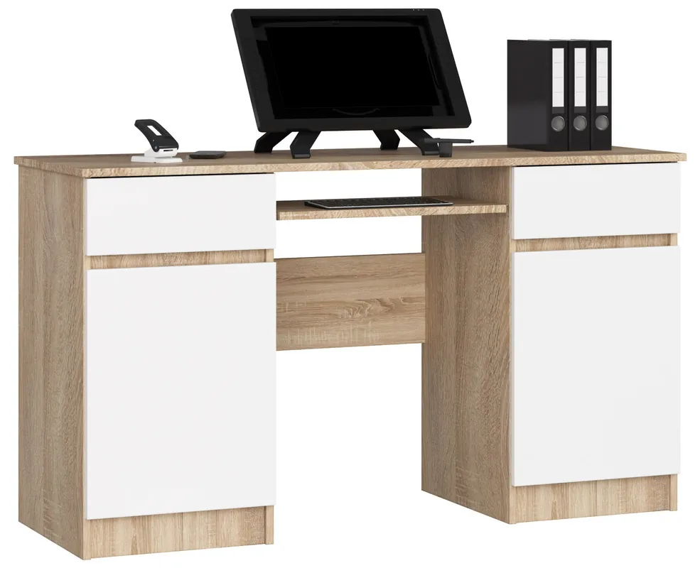 Nejprodávanější Kancelářský stůl CLP A5 2D 2SZ sonoma / bílý