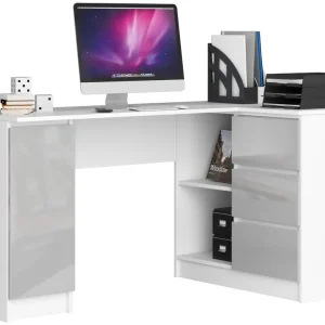 Akce Rohový kancelářský stůl B20 155 cm pravý, metalický lesk