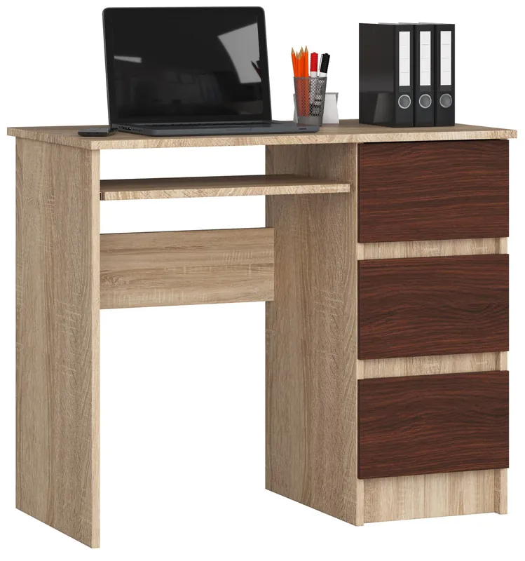 Kancelářský stůl A-6 CLP pravostranný sonoma/wenge Ihned K Objednání