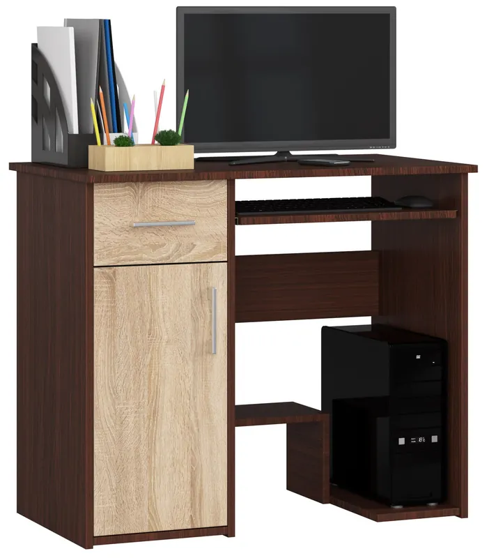 Cenově Výhodný Kancelářský stůl JAY 90 cm wenge/sonoma