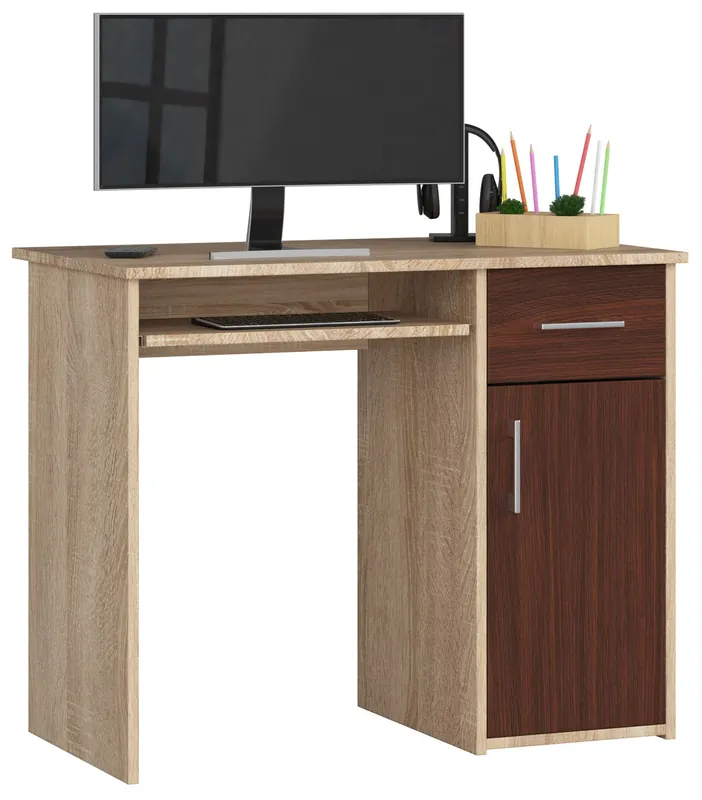 Kancelářský stůl PIN dub sonoma / wenge Super Cena