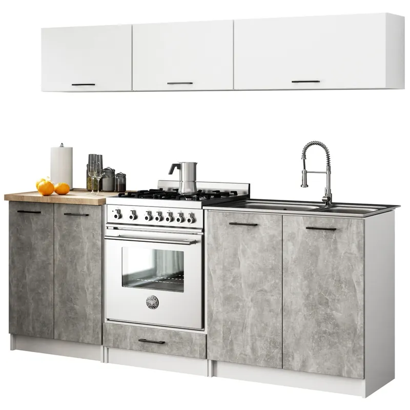 Kuchyňská linka OLIWIA G1 2.0 m bílá / beton Must-Have
