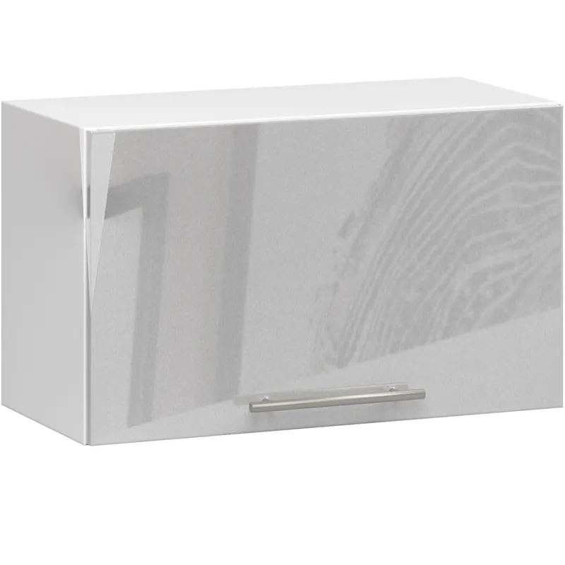 Must-Have Horní kuchyňská skříňka OLIWIA W60OK bílá / metalická, lesk