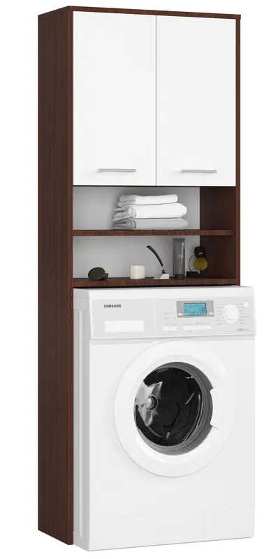 Koupelnová skříňka nad pračku FIN wenge/bílá Aktuální