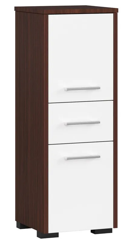 Koupelnová skříňka FIN 30 2D 1SZ 85 cm wenge/bílá Levný