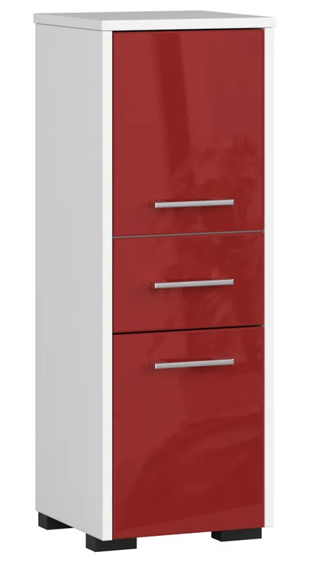 Novinka Koupelnová skříňka FIN 30 2D 1SZ 85 cm červená, lesk