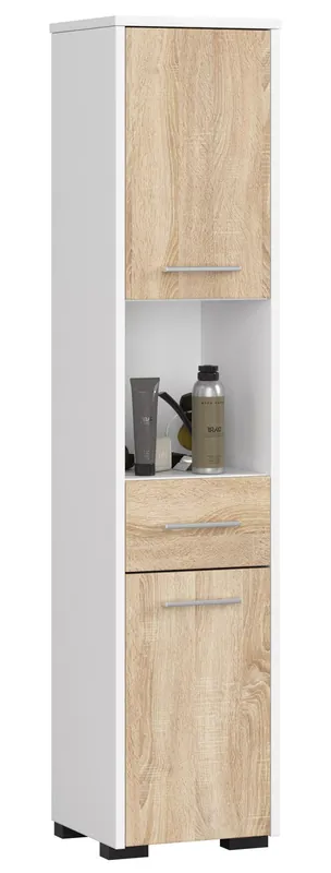 Nízká Cena Koupelnová skříňka FIN 30 2D 1SZ 1W bílá/sonoma