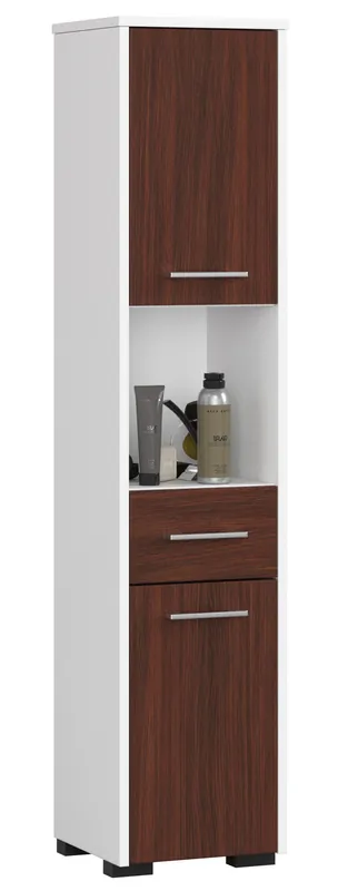 Sezónní Sleva Koupelnová skříňka FIN 30 2D 1SZ 1W bílá / wenge